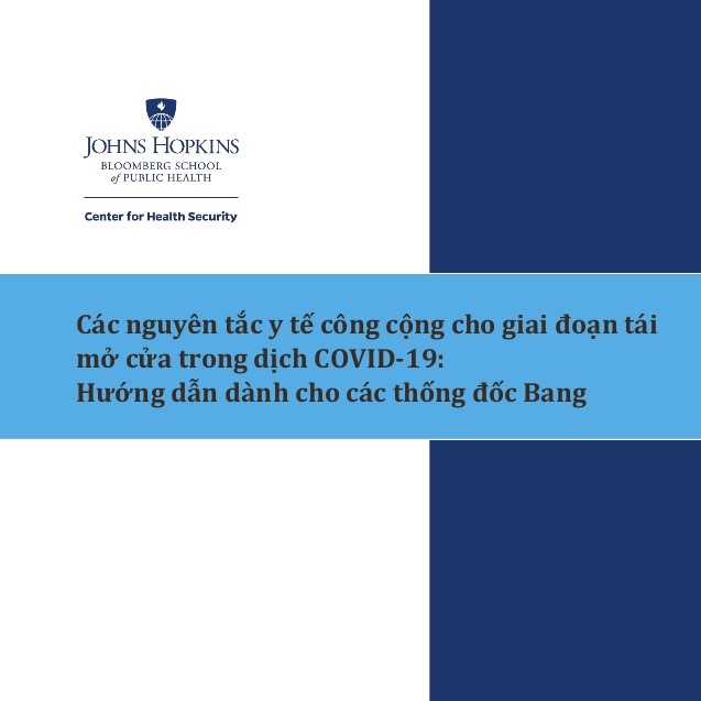 Các nguyên tắc y tế công cộng cho giai đoạn tái mở cửa trong dịch COVID-19: Hướng dẫn dành cho các thống đốc bang